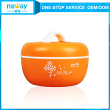 Apple Shaped Orange Flower Plastic Sealing Plastic Food Container